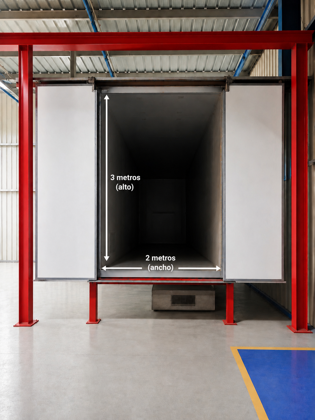 Horno industrial — 3m × 2m × 7m